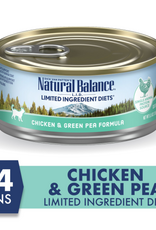 Natural Balance Natural Balance LID Chicken & Green Pea Wet Cat Food 5.5 Oz Cans, Case of 24