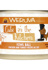 Weruva Weruva Cats in the Kitchen Fowl Ball Chicken & Turkey Au Jus Wet Cat Food  6 oz. Cans, Case of 24