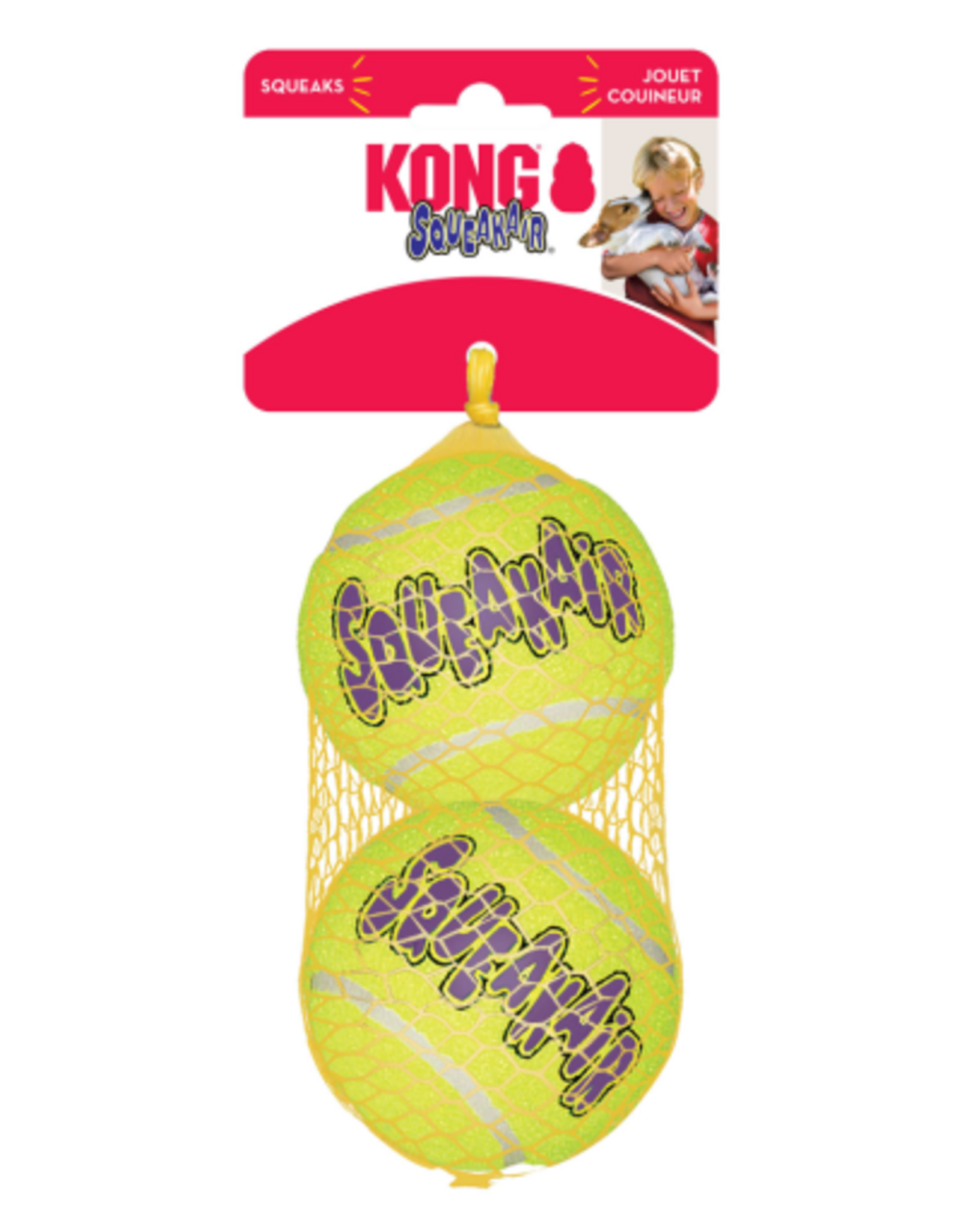 KONG KONG AirDog Squeakair Ball Pack Dog Toy - Large: 2 Pack