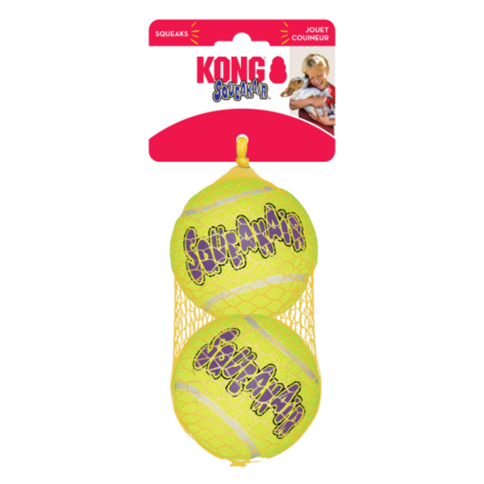KONG KONG AirDog Squeakair Ball Pack Dog Toy - Large: 2 Pack