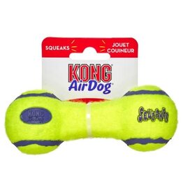 KONG KONG AirDog Squeaker Dumbbell Dog Toy - Small, Yellow