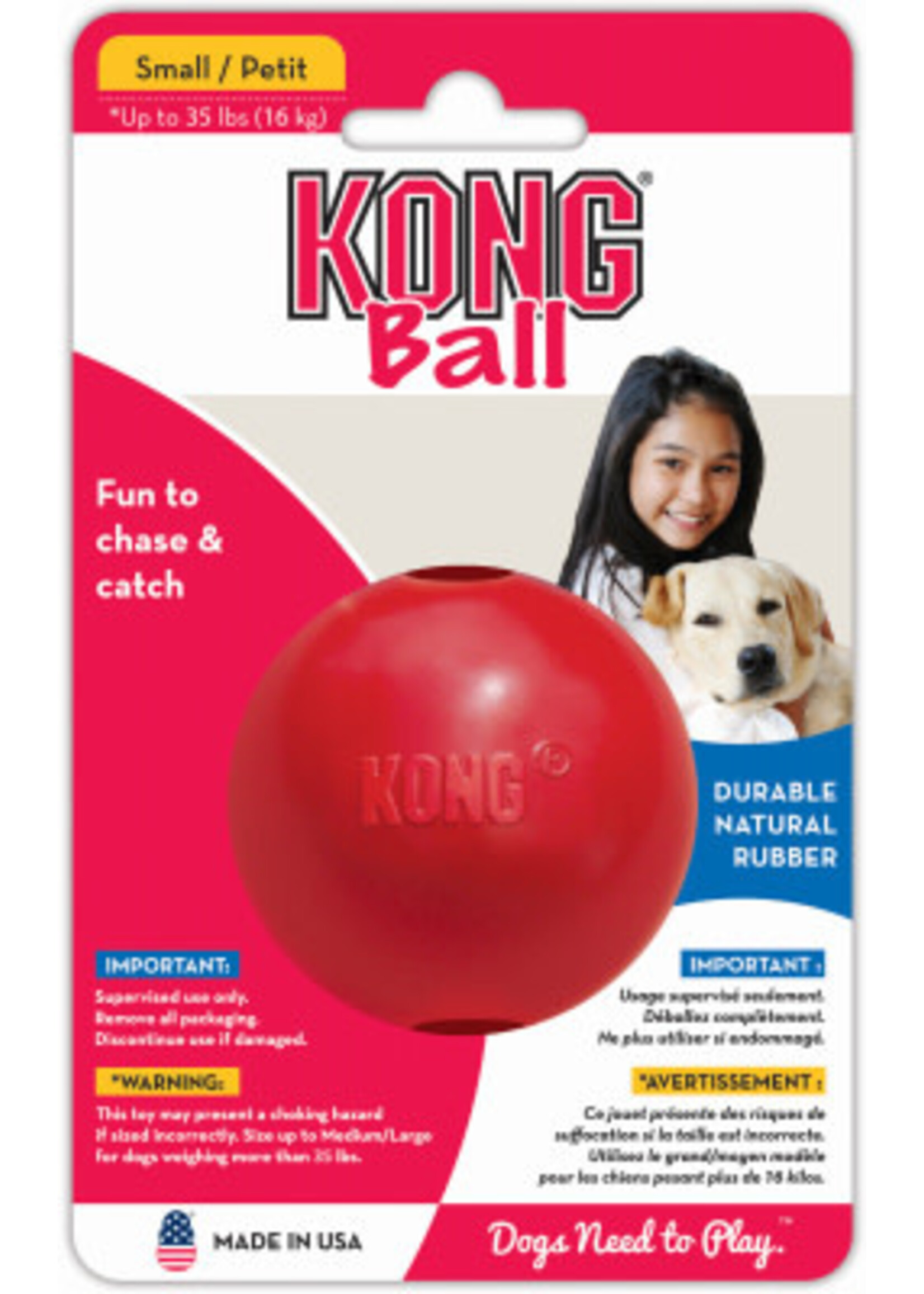 KONG KONG Classic Ball Dog Toy - Small