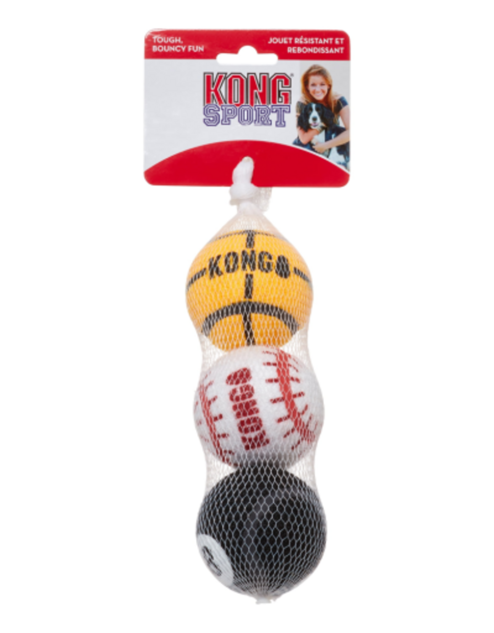 KONG KONG Sports Balls Medium 3Pack (Assorted)