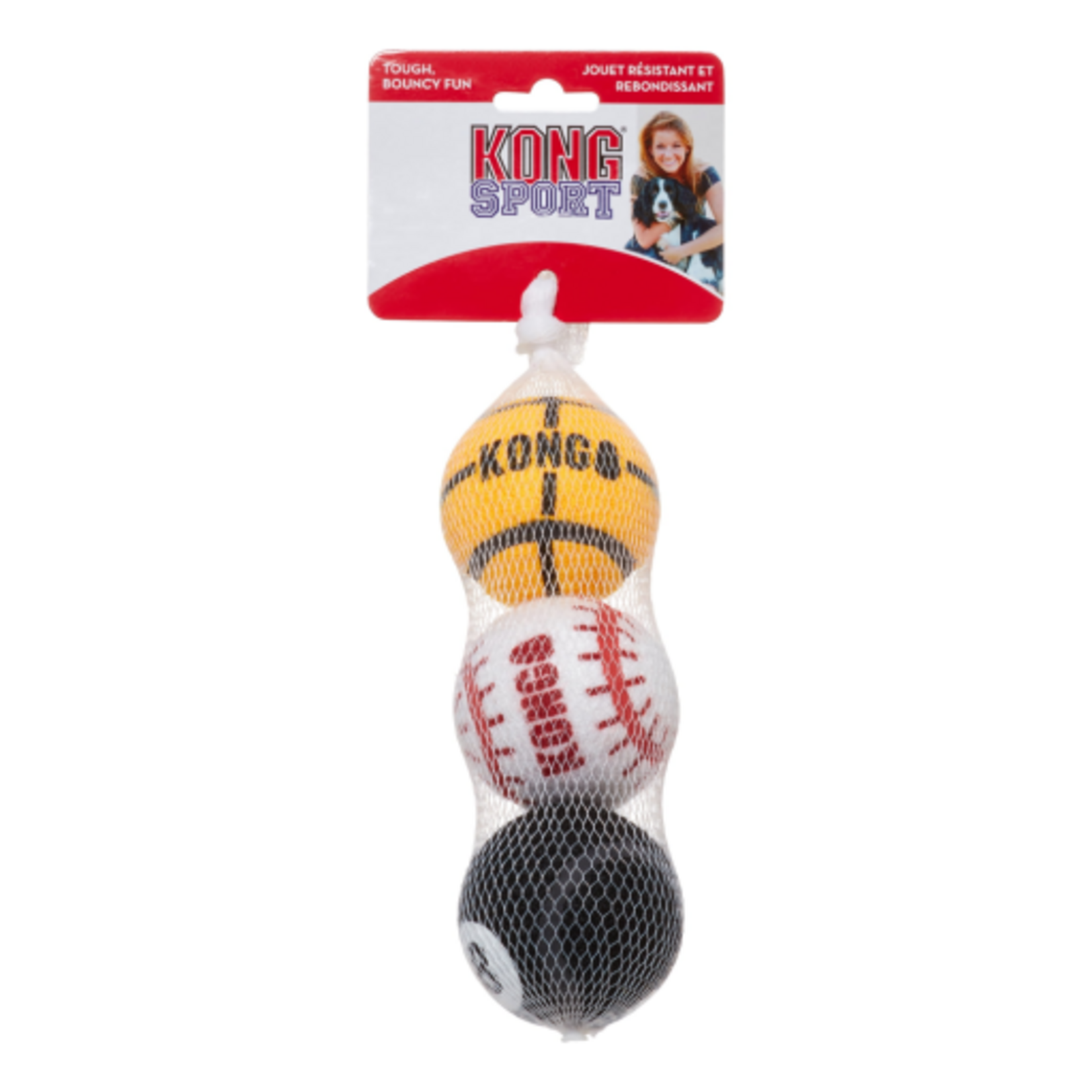 KONG KONG Sports Balls Medium 3Pack (Assorted)