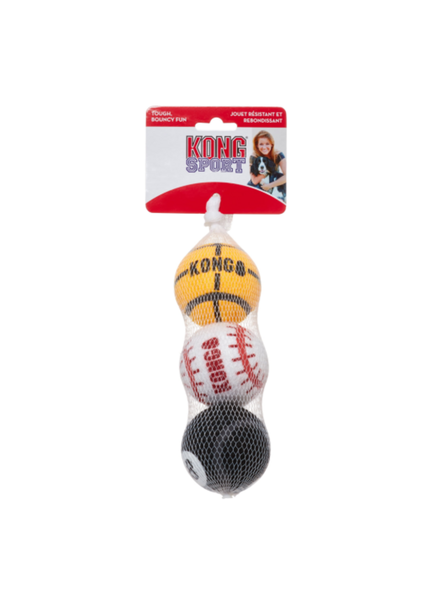 KONG KONG Sports Balls Medium 3Pack (Assorted)