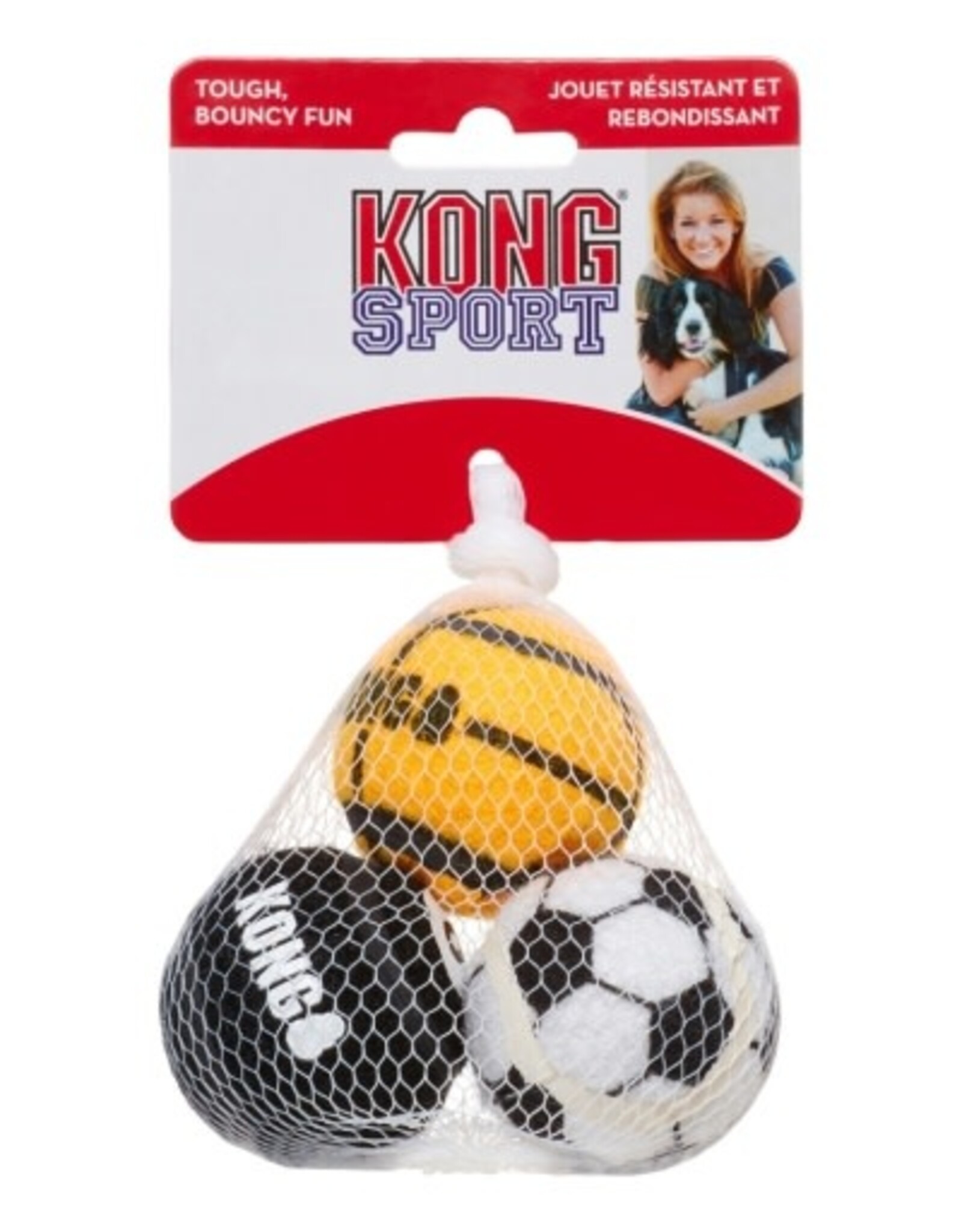 KONG KONG Sport Balls - Small (3 Pack - Assorted)