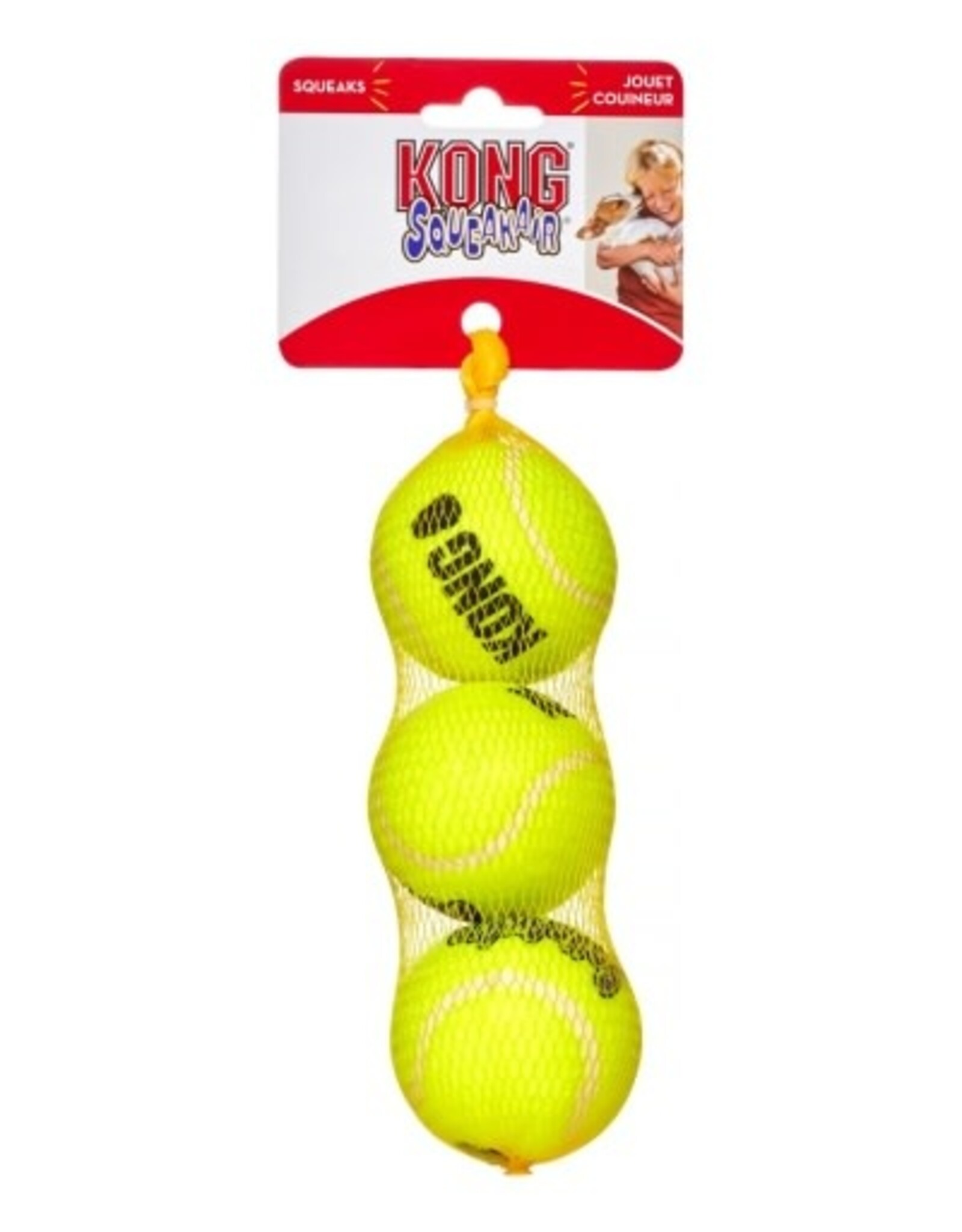 KONG KONG AirDog Squeakair Ball Dog Toy - Medium, 3-Pack