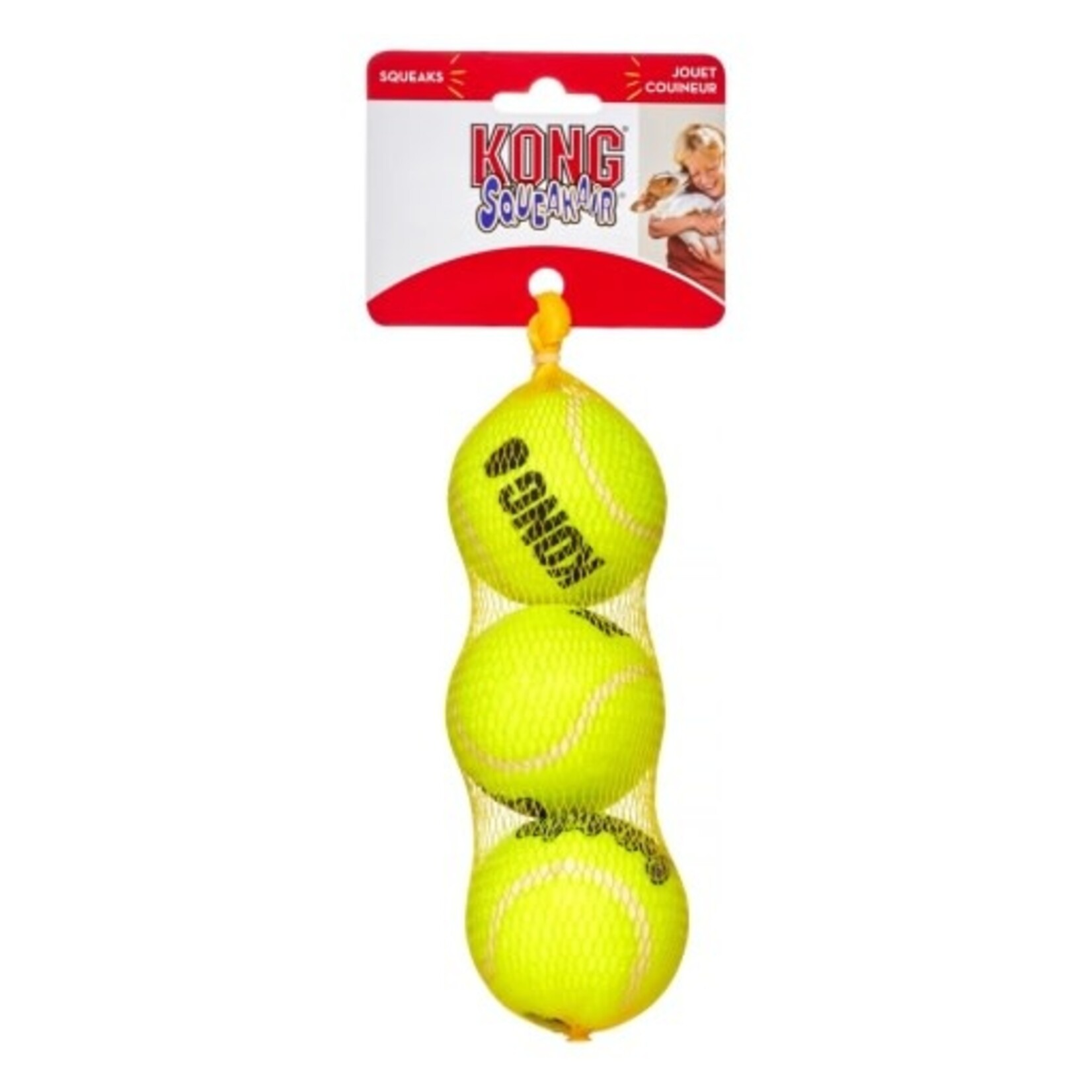 KONG KONG AirDog Squeakair Ball Dog Toy - Medium, 3-Pack