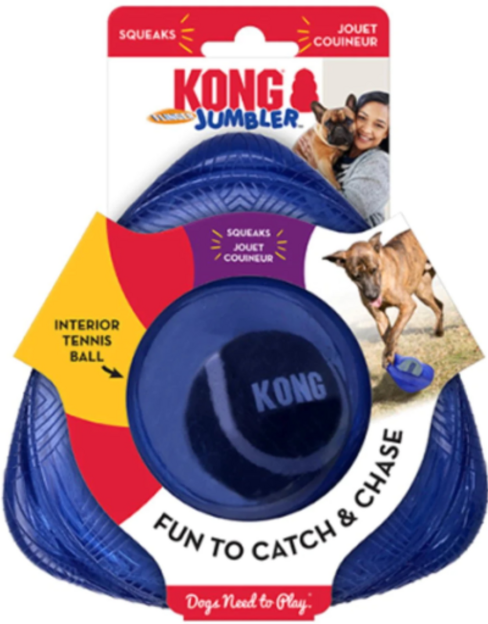 KONG KONG Jumbler Flinger Dog Toy Assorted - Small/Medium