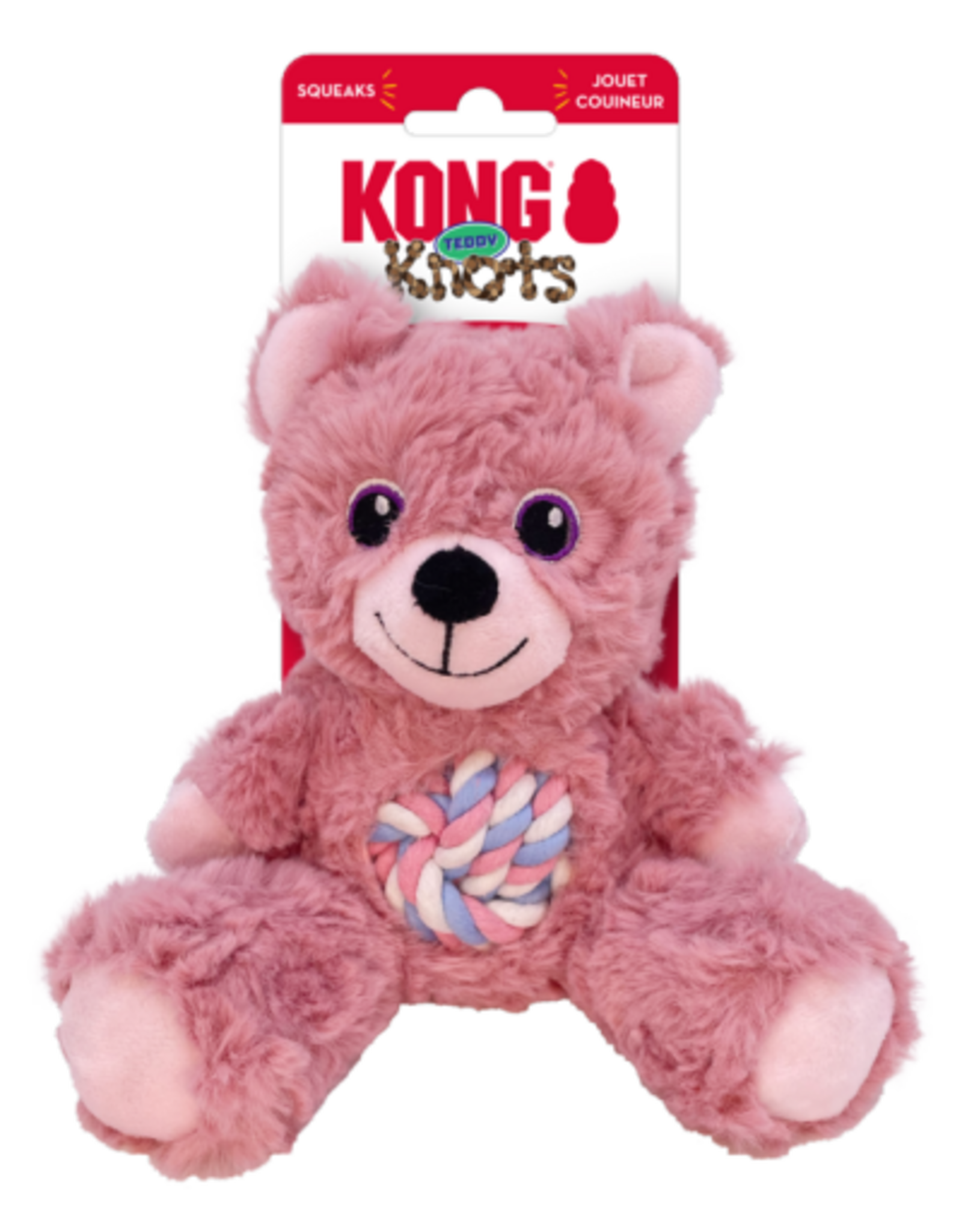 KONG KONG Knots Teddy Assorted Dog Toy - Medium