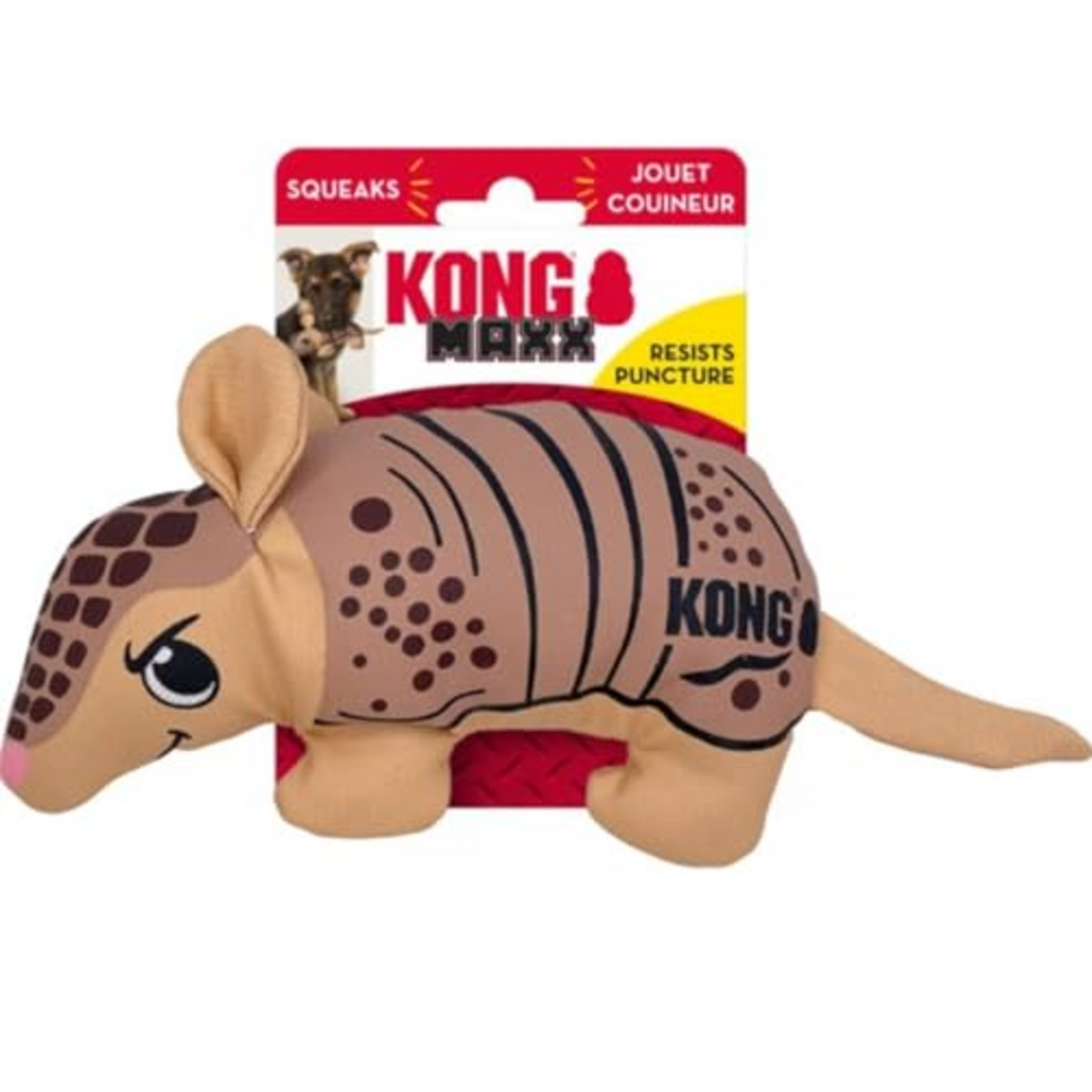 KONG KONG Maxx Ballistic 2 Layered Assorted Tough Dog Toy (Armadillo, Small)