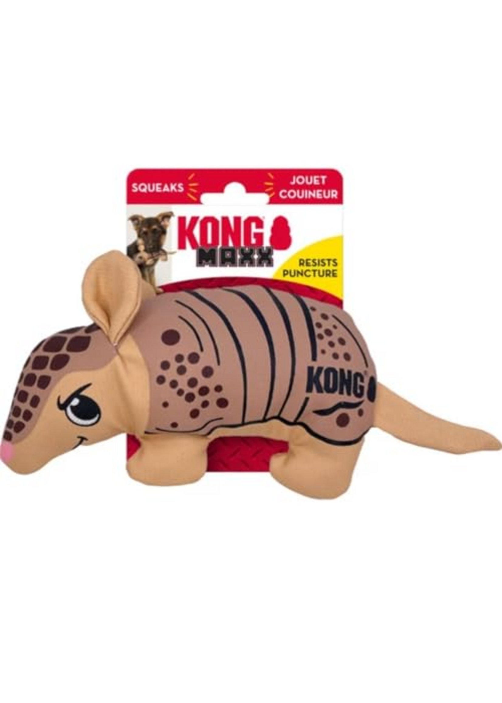 KONG KONG Maxx Ballistic 2 Layered Assorted Tough Dog Toy (Armadillo, Small)