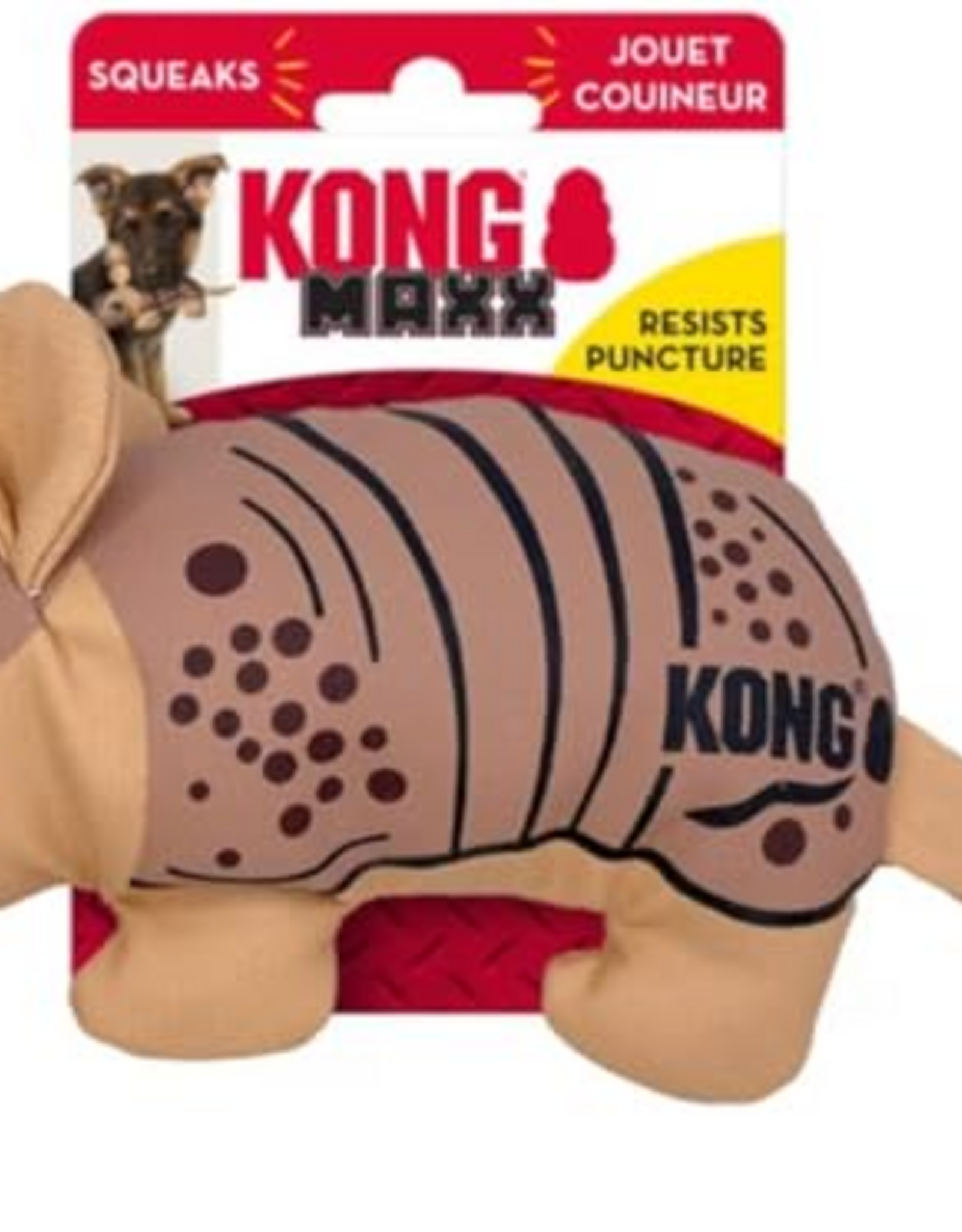 KONG KONG Maxx Ballistic 2 Layered Assorted Tough Dog Toy (Armadillo, Small)