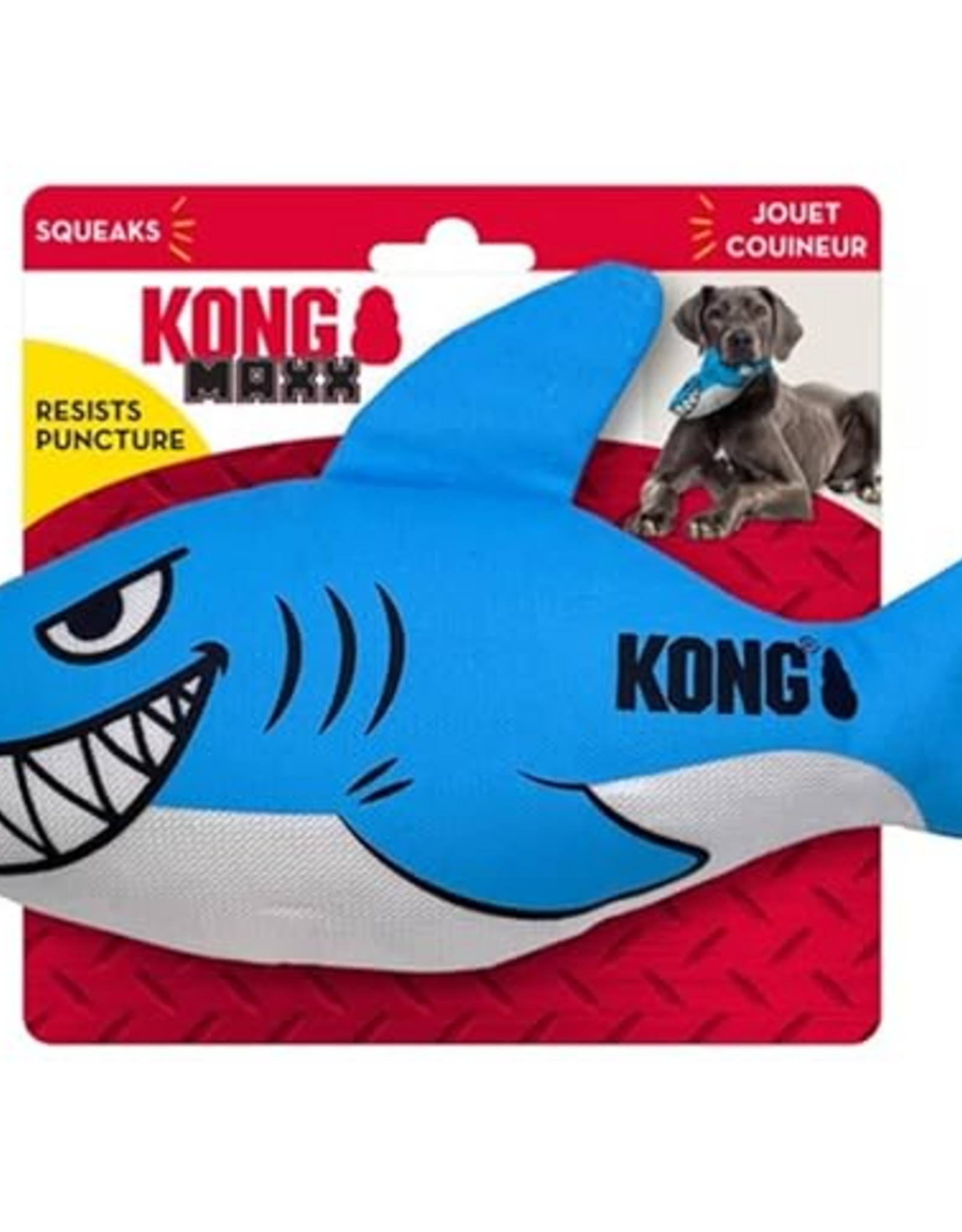 KONG KONG Maxx Ballistic 2 Layered Assorted Tough Dog Toy (Shark, Medium)