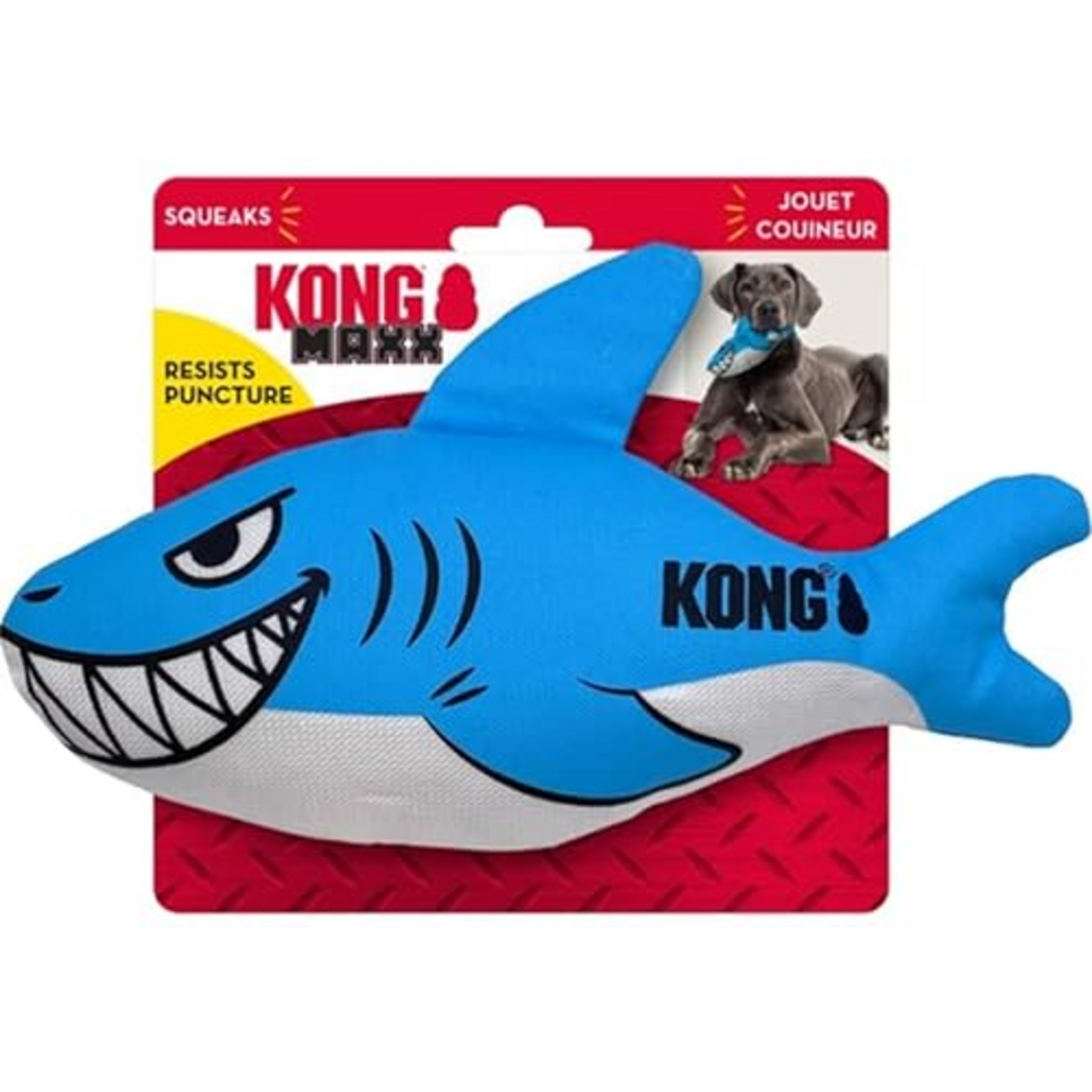 KONG KONG Maxx Ballistic 2 Layered Assorted Tough Dog Toy (Shark, Medium)