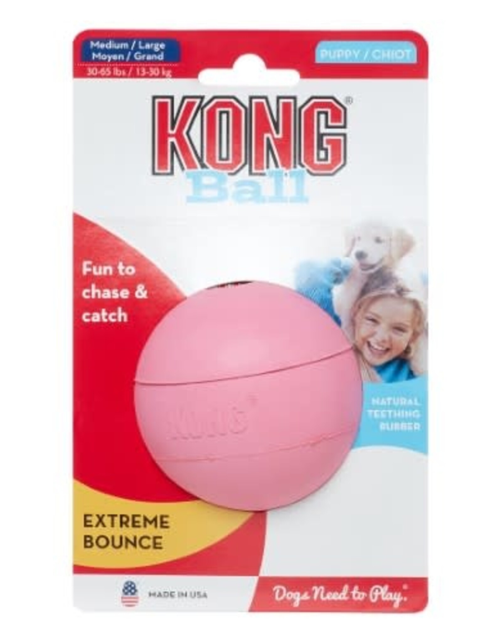 KONG KONG Puppy Ball with Hole - Medium/Large