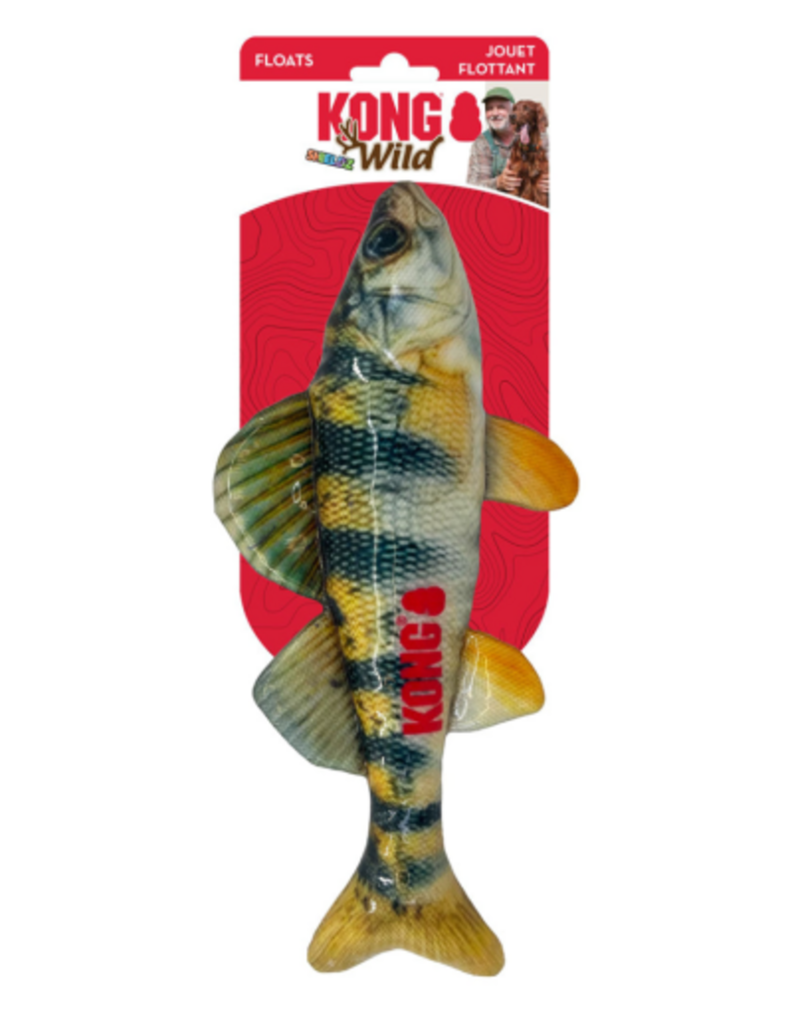 KONG KONG Wild Shieldz Dog Training Fish Dummy Perch Dog Toy - Medium