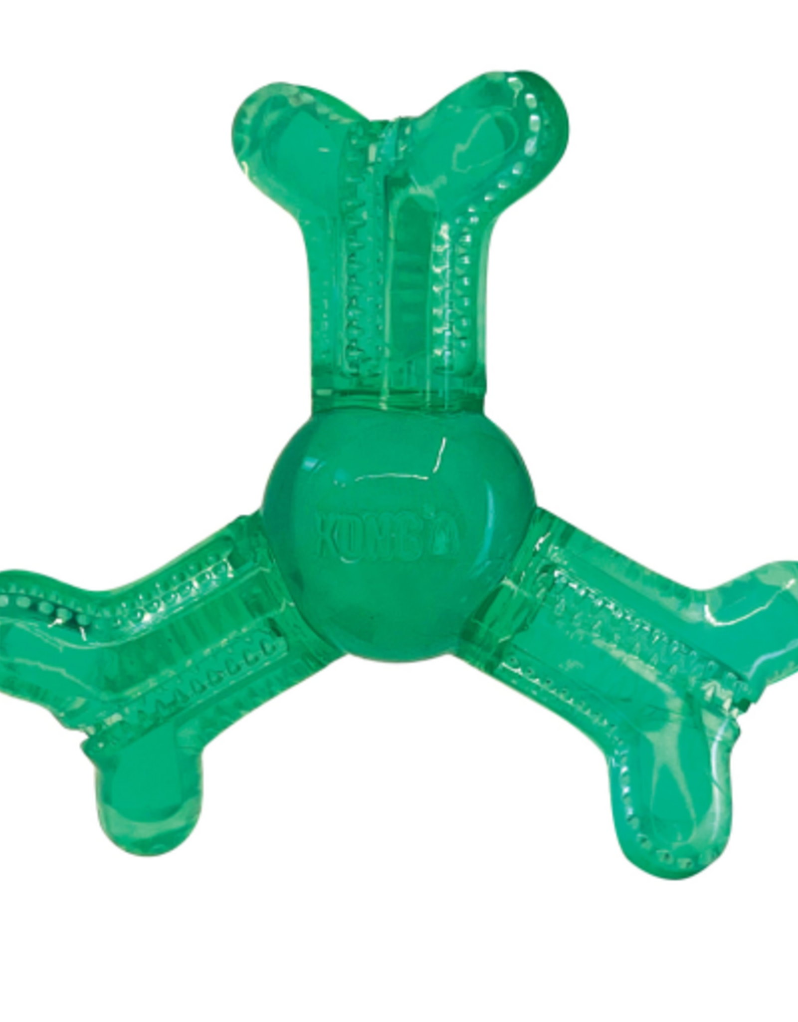 KONG KONG Squeezz Dental Roller Bone Dog Toy - Small, Green