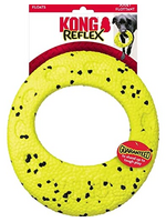 KONG KONG Reflex Flyer Dog Toy - Large, Yellow