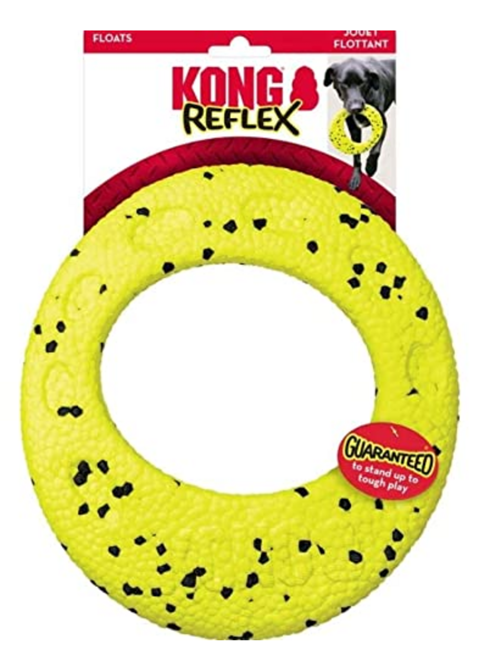 KONG KONG Reflex Flyer Dog Toy - Large, Yellow