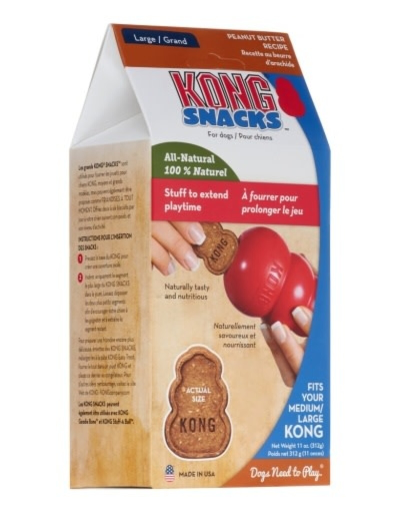 KONG KONG Snacks Peanut Butter Dog Treats - Large 12 oz