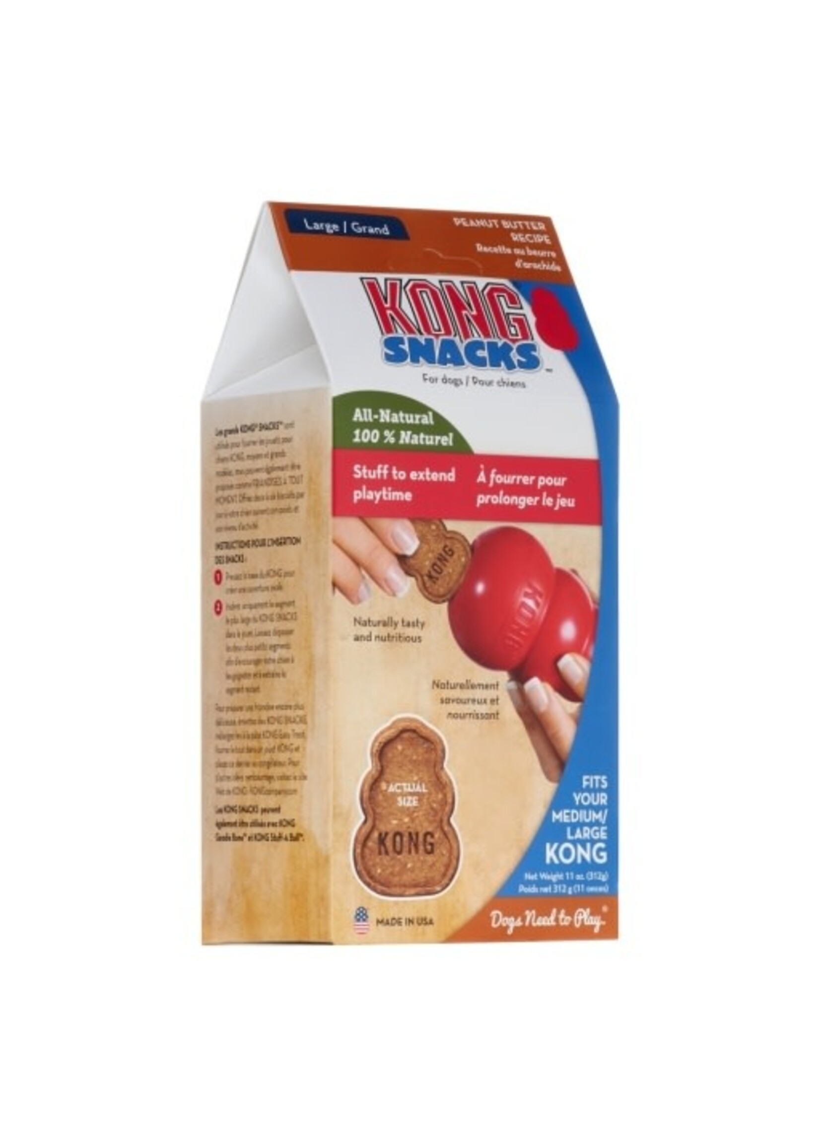 KONG KONG Snacks Peanut Butter Dog Treats - Large 12 oz