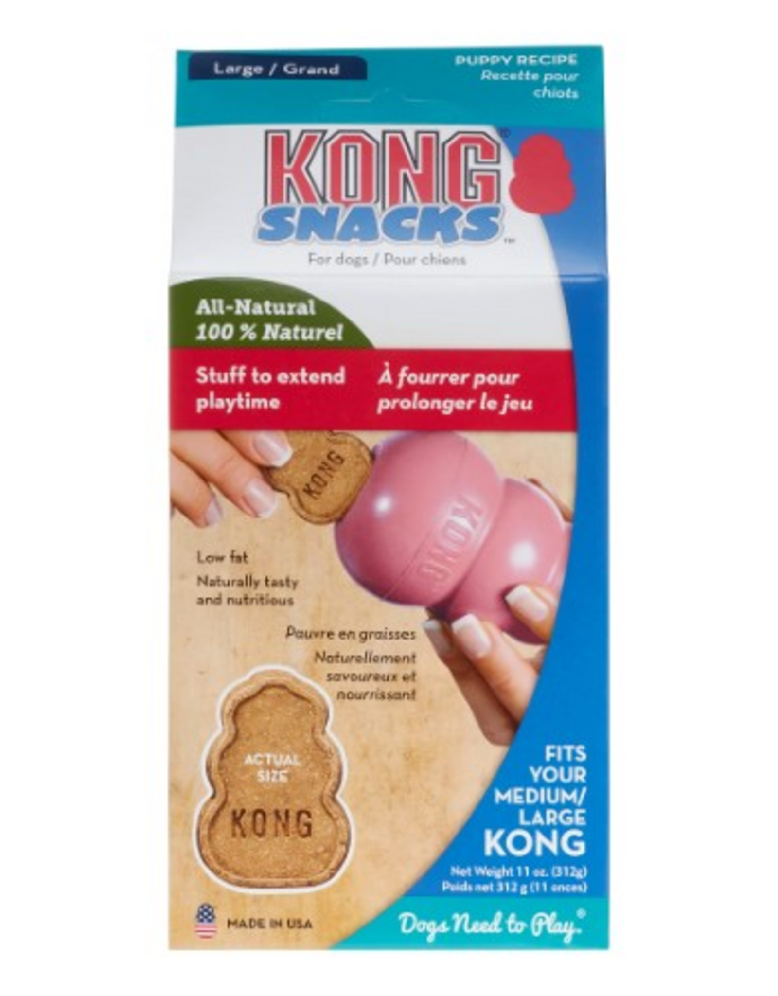 KONG KONG Snacks Puppy Recipe Medium & Large Breed Dog Treats  11 Oz