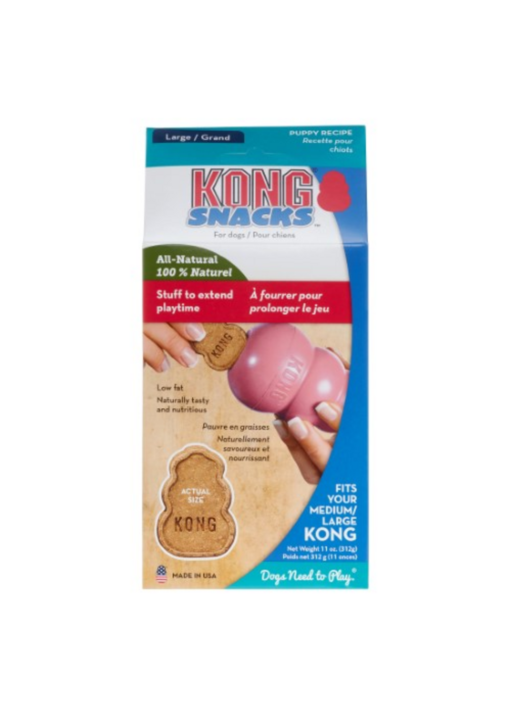KONG KONG Snacks Puppy Recipe Medium & Large Breed Dog Treats  11 Oz