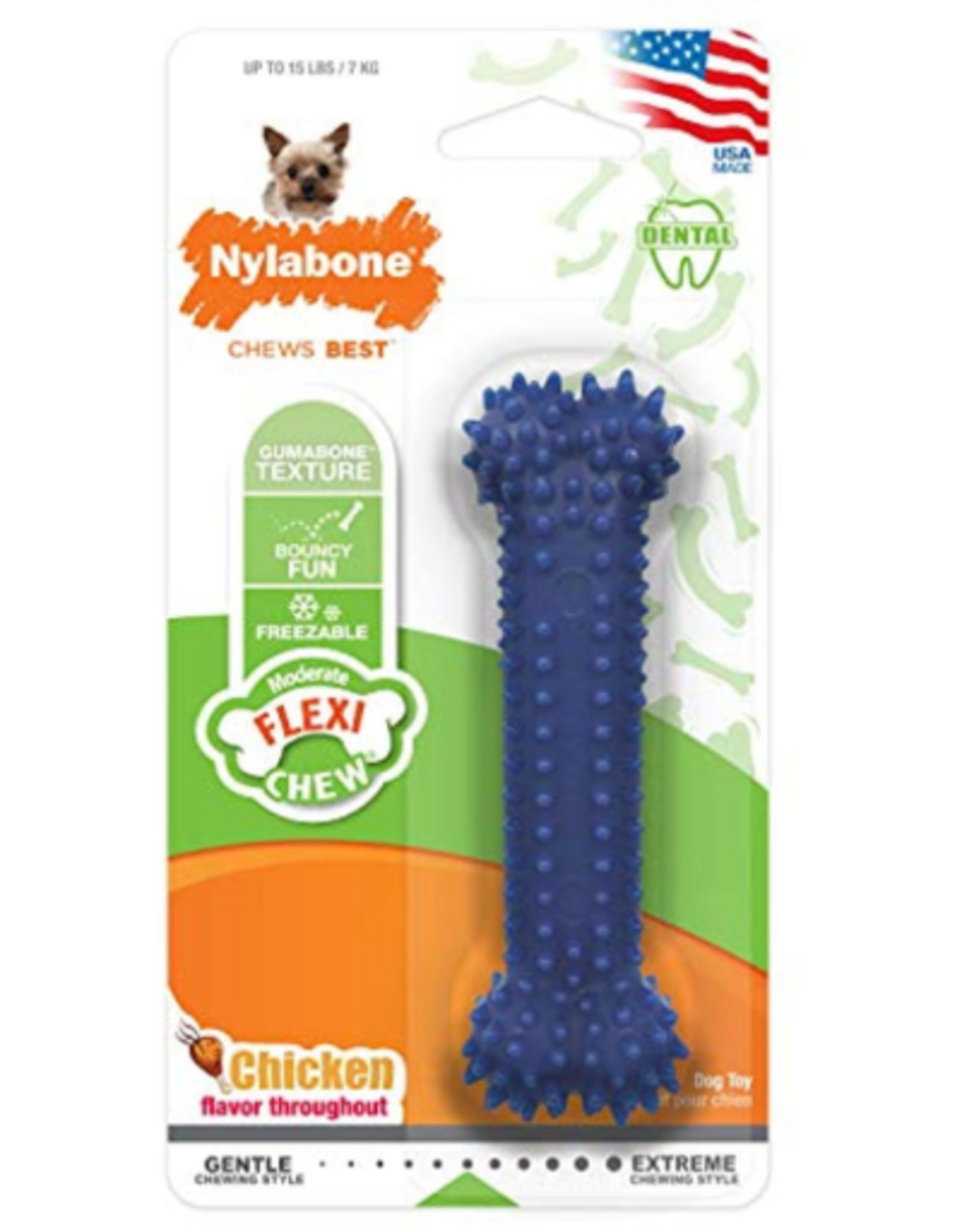Nylabone Nylabone Dental Chew Bone Dog Toy - Chicken - X-Small