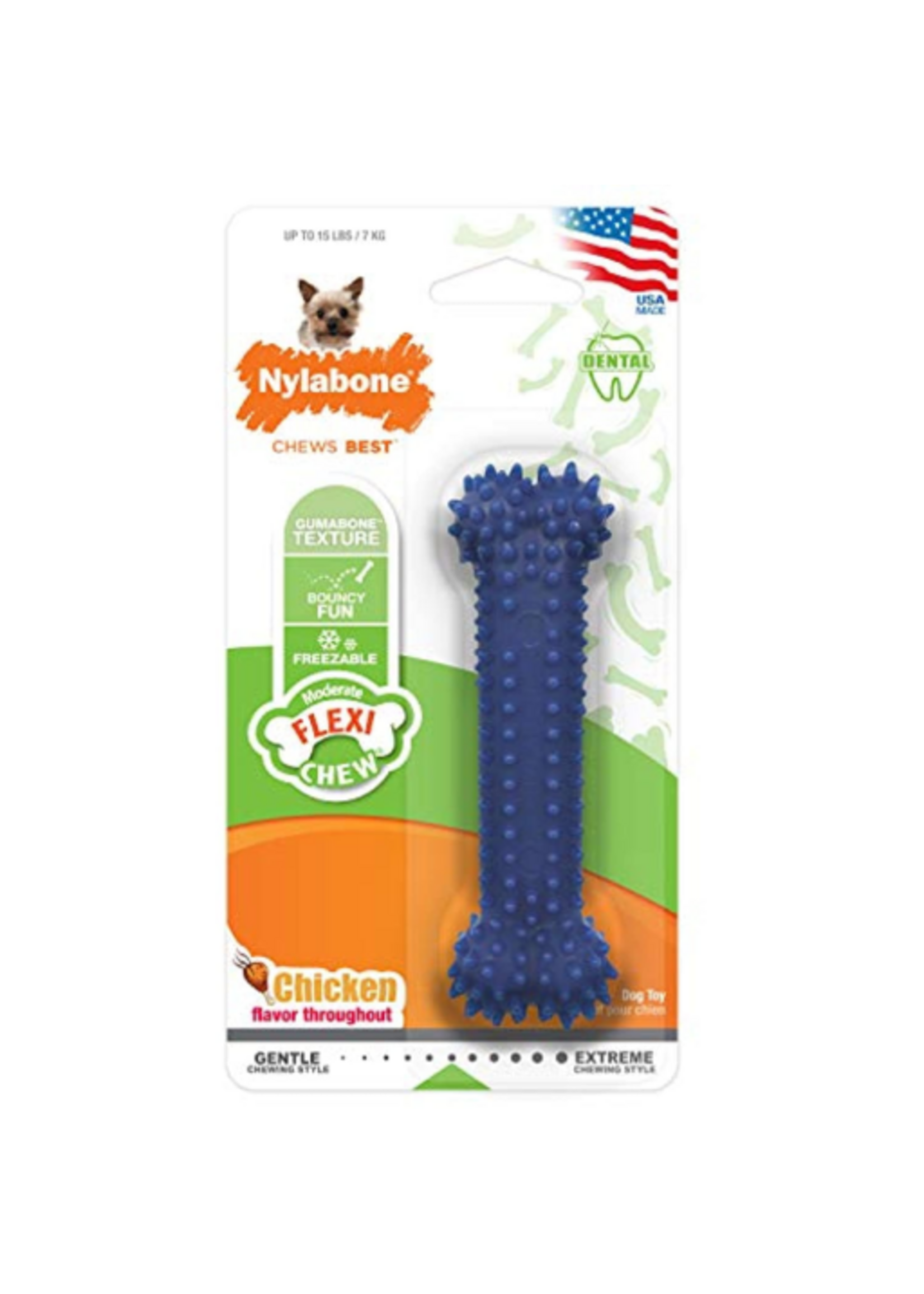 Nylabone Nylabone Dental Chew Bone Dog Toy - Chicken - X-Small