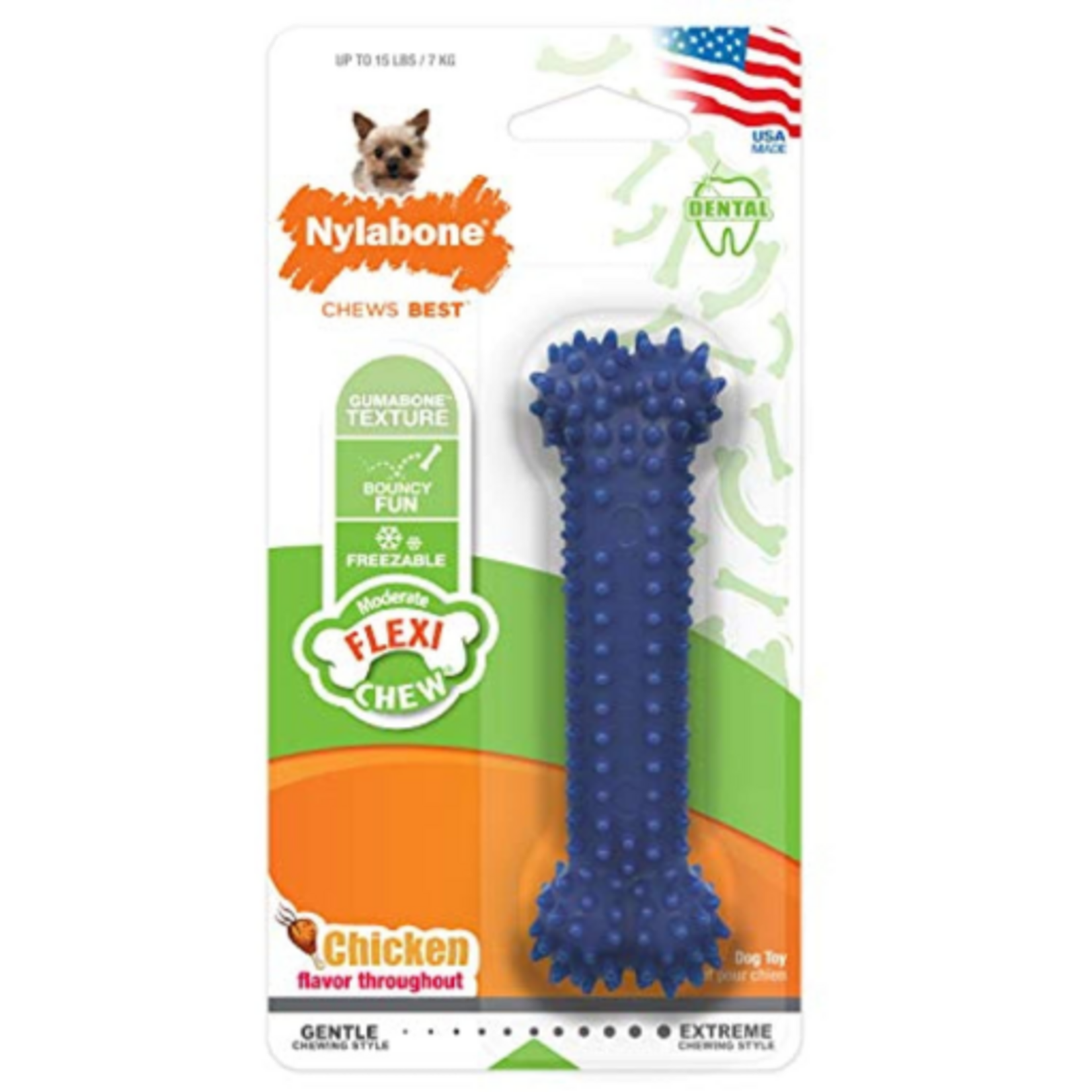 Nylabone Nylabone Dental Chew Bone Dog Toy - Chicken - X-Small