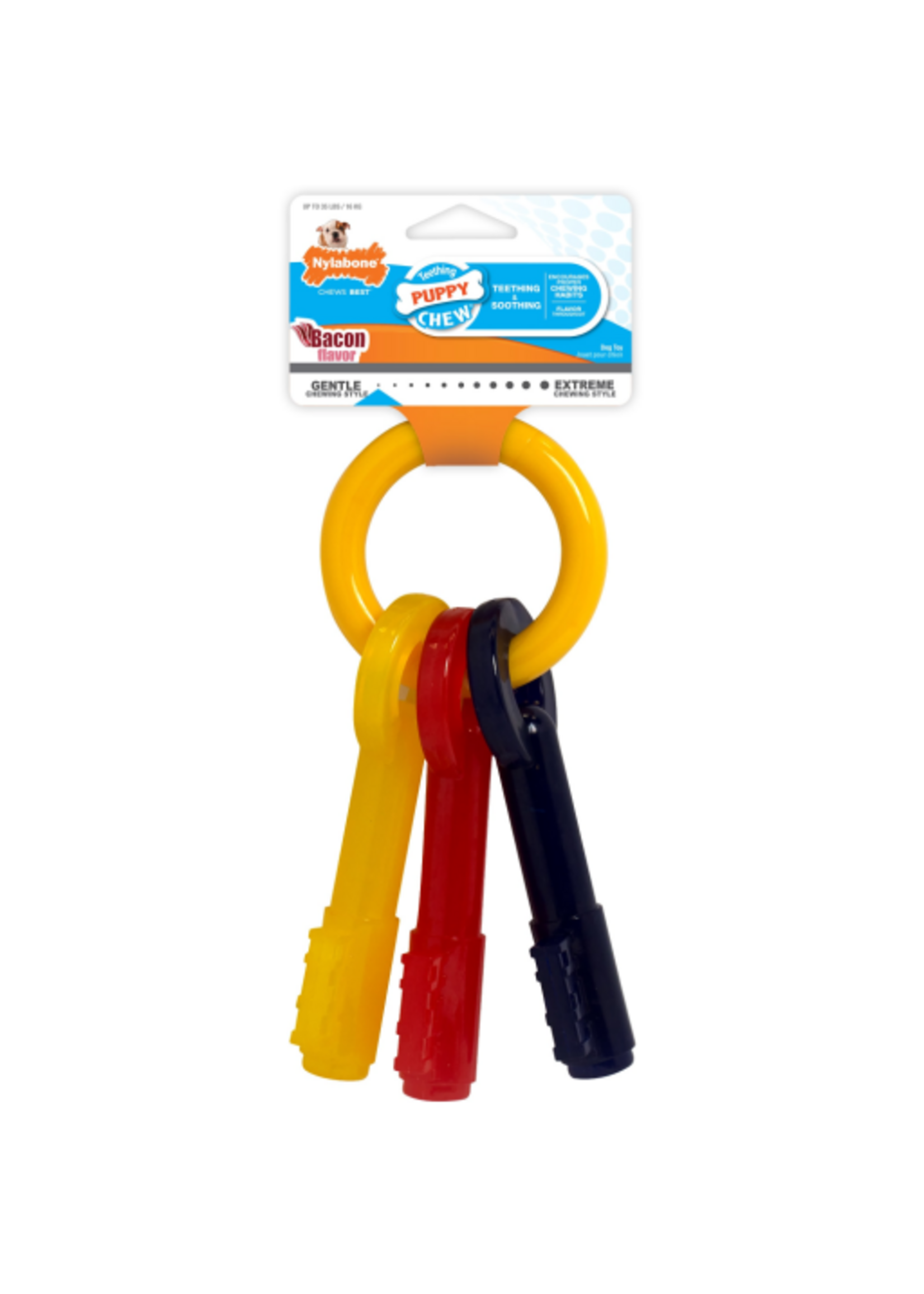 Nylabone Nylabone Just for Puppies Teething Chew Toy Keys Bacon - Medium