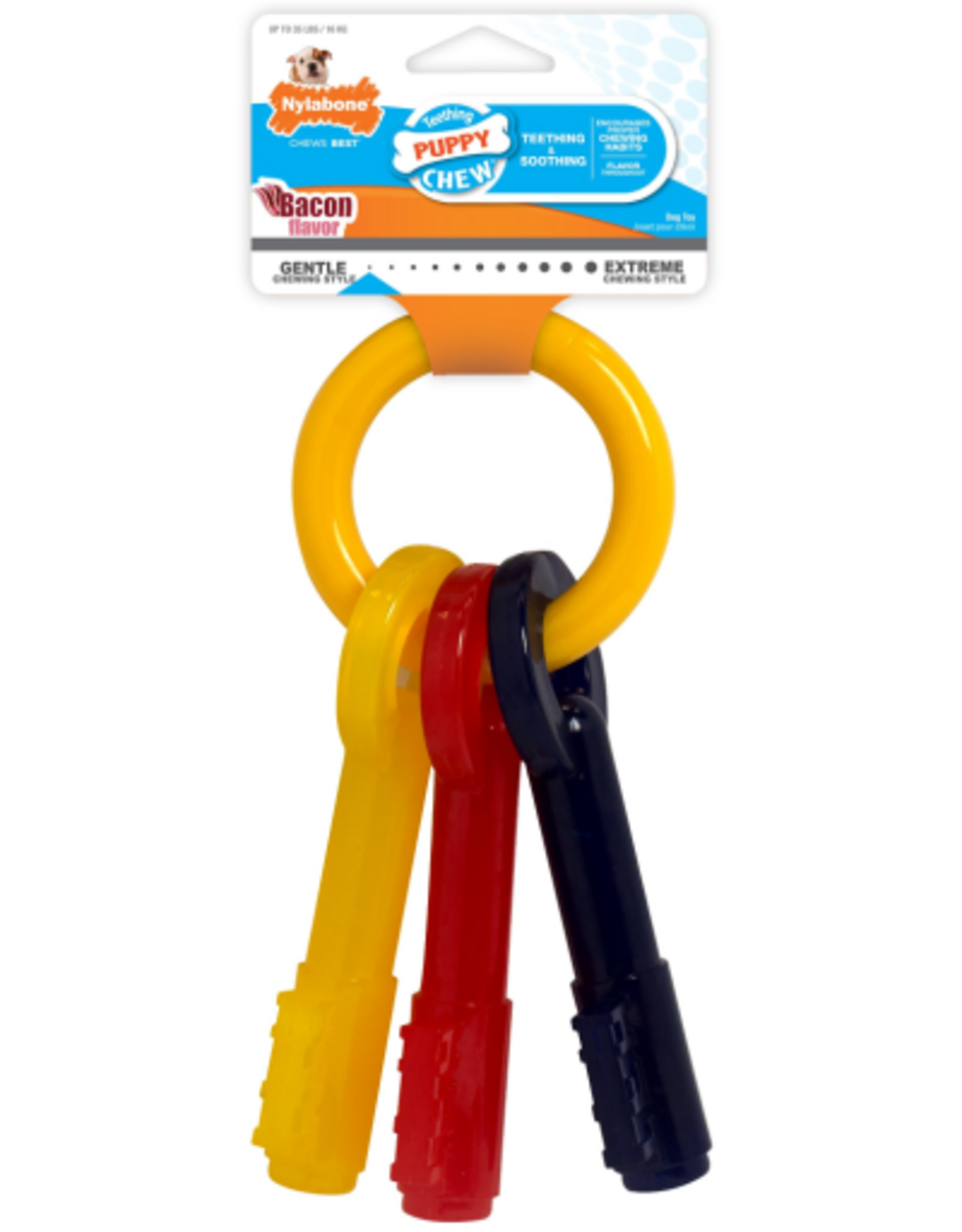 Nylabone Nylabone Just for Puppies Teething Chew Toy Keys Bacon - Medium