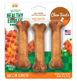 Nylabone Nylabone Healthy Edibles All-Natural Bacon Chew Treats 3 Pack - Small