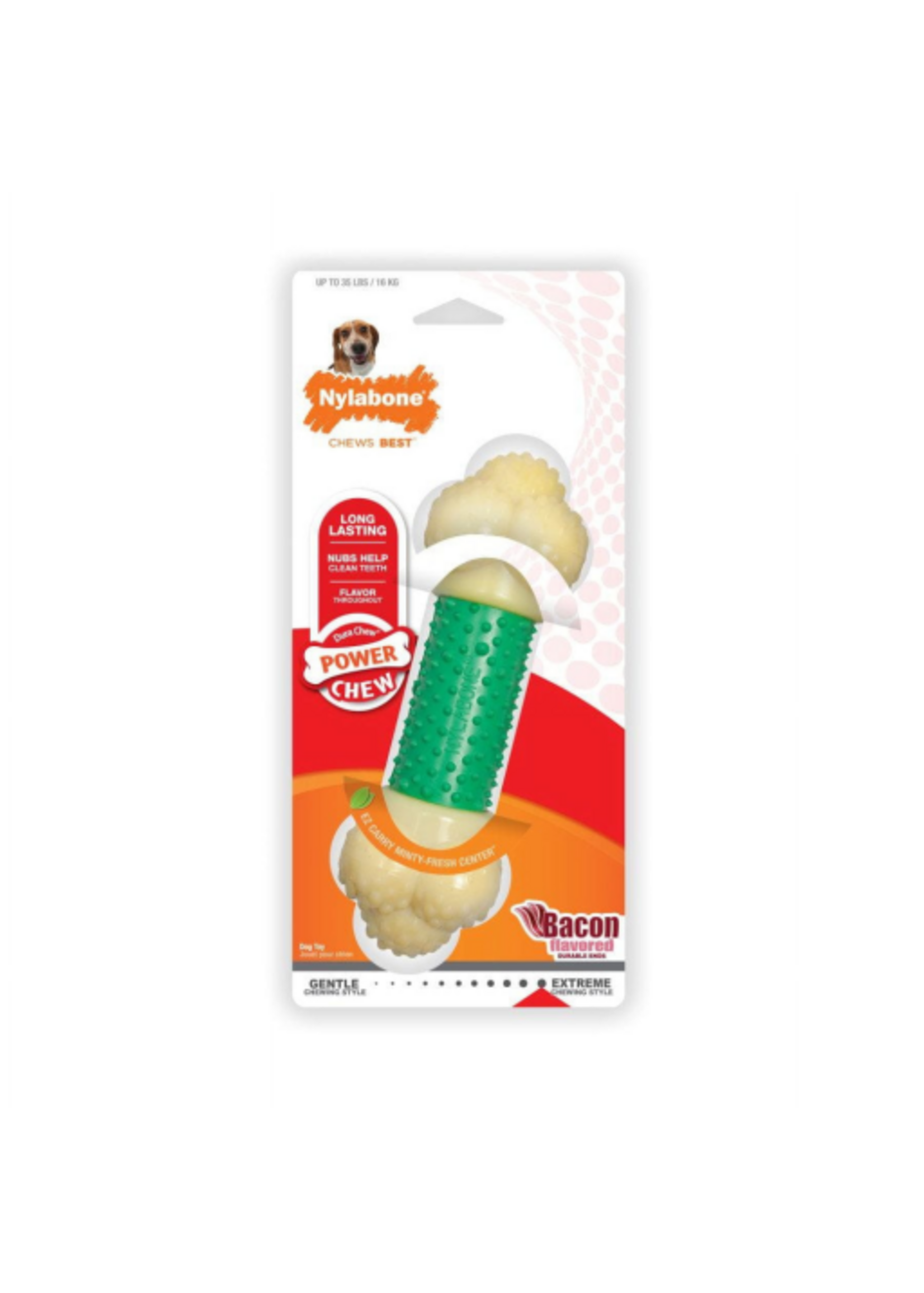 Nylabone NYLABONE DOUBLE ACTION CHEW-WOLF/MEDIUM