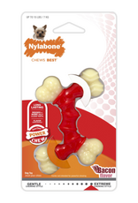 Nylabone Nylabone Double Bone Bacon Dog Chew Toy - X-Small