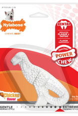 Nylabone Nylabone Power Chew Dental Dinosaur Dog Toy Chicken White - Small