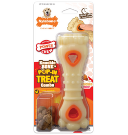 Nylabone Nylabone Power Chew Knuckle Bone & Pop-In Treat Toy Chicken - Large