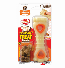 Nylabone Nylabone Power Chew Knuckle Bone & Pop-In Treat Toy Chicken - Medium
