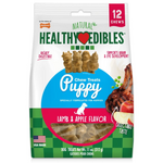 Nylabone Nylabone Natural Healthy Edibles Puppy Chew Treats - Lamb & Apple Flavor 12 Pack
