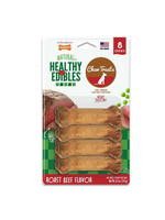 Nylabone Nylabone Healthy Edibles Wholesome Dog Chews - Roast Beef -  X-Small 8 Pack