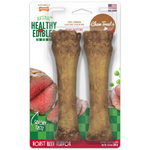 Nylabone Nylabone Healthy Edibles Roast Beef Flavor Chew Dog Treats 2 Pack - X-Large