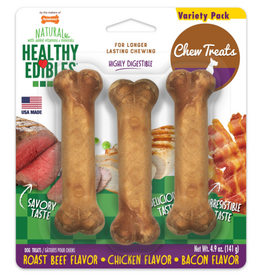 Nylabone Nylabone Healthy Edibles All-Natural Chew Treats Variety 3 Pack - Small