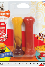 Nylabone Nylabone Power Chew Flavor Frenzy Durable Dog Chew Toys Twin Pack Bacon Cheeseburger & Apple Pie - Small