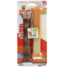 Nylabone Nylabone Power Chew Flavor Frenzy Durable Dog Chew Toys Twin Pack Funnel Cake & Shish Kabob - Large