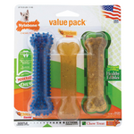 Nylabone Nylabone Healthy Edibles and Flexi Chew Value Pack Bacon & Chicken - Small
