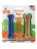 Nylabone Nylabone Healthy Edibles and Flexi Chew Value Pack Bacon & Chicken - Small