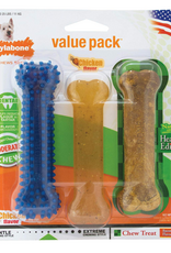 Nylabone Nylabone Healthy Edibles and Flexi Chew Value Pack Bacon & Chicken - Small