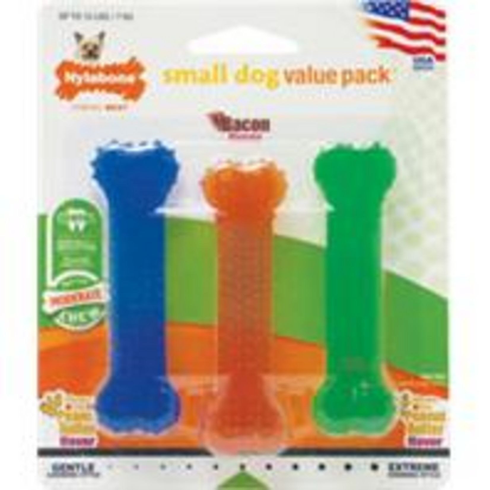 Nylabone Nylabone Flexi Chew Dog Dental Pack Peanut Butter & Bacon - X-Small
