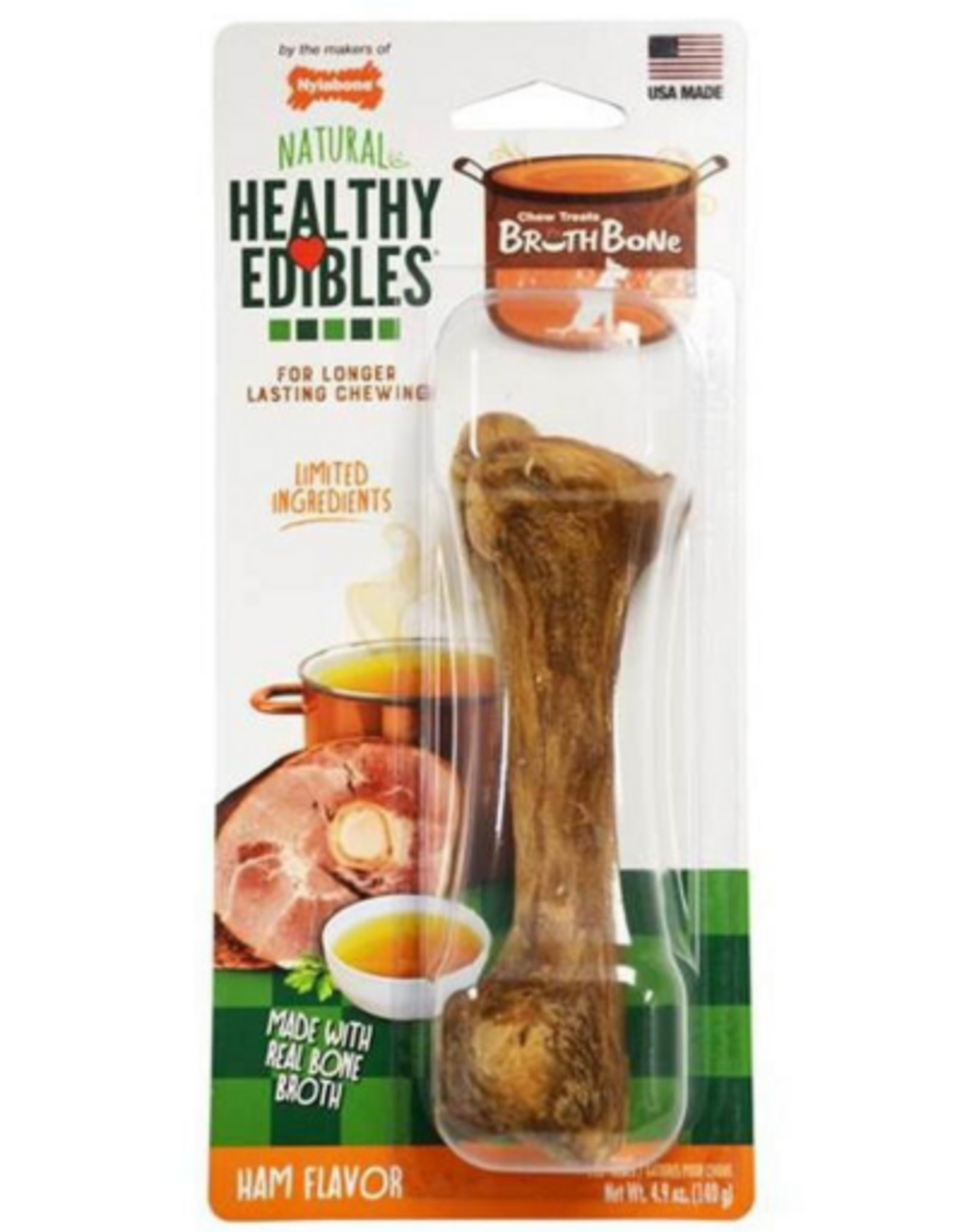 Nylabone Nylabone Healthy Edibles Broth Bone Dog Chew Toy - Large